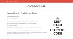 Desktop Screenshot of codedevelopr.com