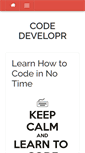 Mobile Screenshot of codedevelopr.com