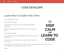 Tablet Screenshot of codedevelopr.com